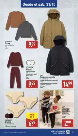 Folleto ALDI semana 44 Página 25: Up2fashion braguita €6,99, Up2fashion pijama €9,99
