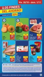 Folleto ALDI semana 44 Página 33: Pimientos dulces tricolor €1,19, Burger meat de vacuno angus €3,85
