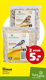 Tuinland folder Pagina 4: Vogelbescherming Vetblok €5,00