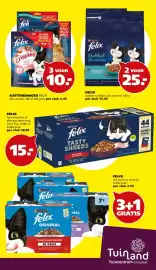Tuinland folder Pagina 2: Felix tasty shreds €15,00, Felix original €4,99