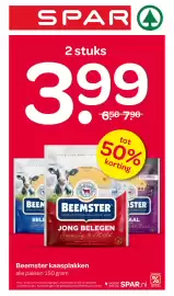 Spar folder Pagina 2: SPARA 2 stuks 399 SCHTE KAAS KOM ECHTE KAAS KOMT UIT D PLAKKEN 658-798- tot 50% korting STER OOK