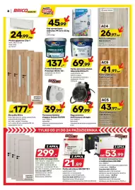 Bricomarche gazetka Strona 4: Nagrzewnica elektryczna okrągła €69,99, Farba akrylowa Dulux Absolute White €69,99