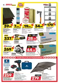 Bricomarche gazetka Strona 7: Pilarka tarczowa Einhell TC-CS 1410 €269,00, Daszek Arco €279,00