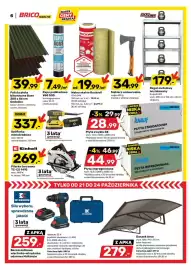 Bricomarche gazetka Strona 7: Pilarka tarczowa Einhell TC-CS 1410 €269,00, Daszek Arco €279,00