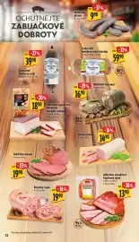 Albert leták týden 43 Strana 18: Albertovo uzenárství paprikový lalok €13,90, Babiččina sekaná €19,90