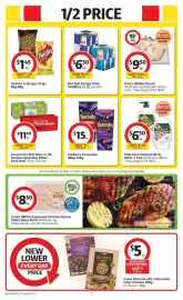Coles catalogue week 43 Page 2: 1/2 PRICE BURGER RINGS BIG $145 ea SAVE $1.45 WAS $2.90 twitwet- Life's pretty Twisties