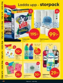 DollarStore annonsblad vecka 43 Sida 12: Spar wc-rengöring €35,00, Iisi hushållspapper €30,00