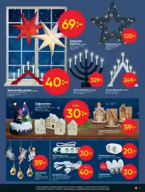 DollarStore annonsblad vecka 43 Sida 7: Kotikulta LED-lampa €59,00, Scandinavian Light Adventsstjärna €120,00