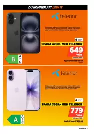 Power reklamblad vecka 43 Sida 13: Apple iPhone 16 128 GB €649,00, Apple iPhone 17 256 GB €779,00