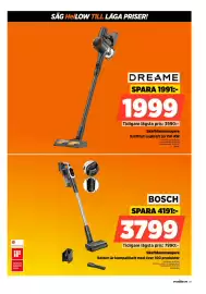 Power reklamblad vecka 43 Sida 29: Bosch skaftdammsugare €3.799,00, Dreame skaftdammsugare €1.999,00