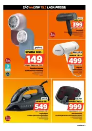 Power reklamblad vecka 43 Sida 39: Point ångstrykjärn €549,00, Beurer massageapparat €999,00
