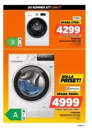 Power reklamblad vecka 43 Sida 43: Electrolux Tvättmaskin €4.999,00, Whirlpool Tvättmaskin Optimera 6th SENSE-tvätt €4.299,00