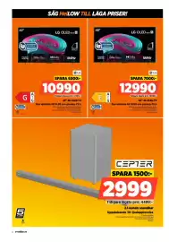 Power reklamblad vecka 43 Sida 6: LG 48" 4K OLED TV €12.990,00, Cepter 2.1-kanals soundbar €2.999,00
