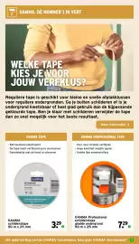 GAMMA folder Pagina 22: Gamma professional schilderstape €7,29, Gamma schilderstape €3,29