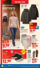Lidl Prospekt woche 45 Seite 12: ESMARA Strickkleid €12,99, TXL WOOL COMFORT Lammfell-Einlegesohlen €4,99