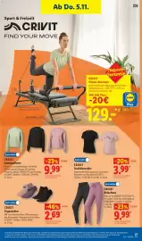 Lidl Prospekt woche 45 Seite 15: CRIVIT Sweatpullover €9,99, CRIVIT Yogasocken €2,69