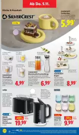 Lidl Prospekt woche 45 Seite 24: TOGNANA Gläser-Set €9,99, BRAUN Doppelschlitz-Toaster/Wasserkocher €19,99