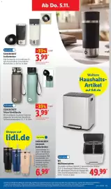 Lidl Prospekt woche 45 Seite 27: SILVERCREST Edelstahl-Isolierbecher €6,99, SILVERCREST Tritan-Trinkflasche €3,99