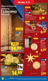 Lidl Prospekt woche 45 Seite 6: LIVARNO LED-Dekokugeln/-Windlichter €14,99, LIVARNO LED-Weihnachtsstern-/Schneeflocke €7,99
