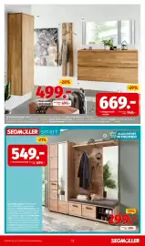 Segmüller Prospekt Seite 17: Garderobe „Genua“ Front massive Artisan Wildeiche €549,00, Hänge-Schuh-schank €669,00