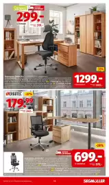 Segmüller Prospekt Seite 18: Drehstuhl €179,99, Schreibtisch €699,00