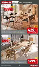 Segmüller Prospekt Seite 2: Voglauer Esstisch €1.599,00, Voglauer Stuhl €499,00
