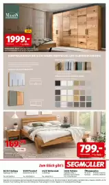 Segmüller Prospekt Seite 24: Schlafzimmer „BE-0850“ in Ausf. Wildeiche €799,00, Kleiderschrank „Miami“ €1.999,00