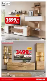 Segmüller Prospekt Seite 9: Wohnwand "Caya" in Kerneiche Umato massiv €3.699,00, WÖSTMANN Wohnwand €3.499,00