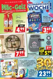 Mäc Geiz Prospekt woche 44 Seite 1: Gästepantoffeln €5,99, Wandregal aus Metall €7,99