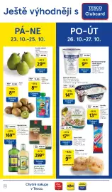 Tesco leták týden 43 Strana 14: Danone Fantasia €14,90, Hollandia originál selský jogurt ochucený €9,90