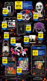 Tesco leták týden 43 Strana 9: Halloweenská latexová maska jeptiška €239,00, Halloween kids purple plait wig €159,00