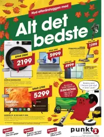 Punkt1 tilbudsavis Side 1: Gorenje vaskemaskine €2.199,00, Samsung 55" 4K Neo QLED TV 2026 €5.299,00