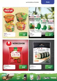 Tamda Foods leták týden 43 Strana 45: Sen Soy sushi nori €42,90, Nong Shim red chili pepper powder - fine €88,90