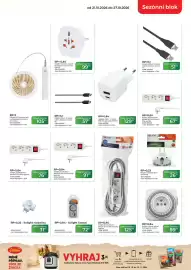 Tamda Foods leták týden 43 Strana 9: Solight rozbočka 25A + 2x10A bílá €26,90, Solight prodlužovací přívod €125,00