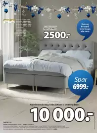 JYSK kundeavis Side 19: Kontinentalseng 150x200 cm + overmadrass €10.000,00, Gavl 150x124 cm €2.500,00