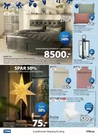 JYSK kundeavis Side 24: UNAKIT julestjerne €75,00, LYGNA kontinentalseng grå-40 + TOSEN overmadrass €8.500,00