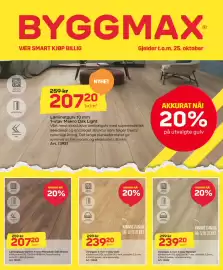 Byggmax kundeavis uke 43 Side 1: Vinylgulv 6 mm 1-stav Oslo €239,20, Vinylgulv 6 mm 1-stav Helsinki €239,20