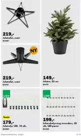 Biltema kundeavis Side 18: Juletre fot, svart €219,00, Juletrelys LED €179,00