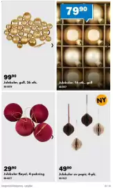 Biltema kundeavis Side 20: Julekuler, gull €99,90, Julekuler av papir €49,90
