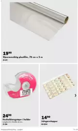 Biltema kundeavis Side 23: Gjennomsiktig plastfilm €19,90, Biltema husholdningstape i holder €24,90