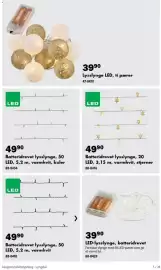 Biltema kundeavis Side 5: Lysslynge LED, ti pærer €39,90, LED-lysslynge, batteridrevet €39,90