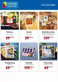 Nordby Supermarket kundeavis uke 43 Side 1: Kalkunbryststek €139,95, Red Bull Energy Drink €199,95