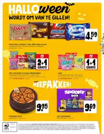 Jumbo folder week 43 Pagina 18: Alle chocolade en snoep uitdeelzakken €9,18, Lay's Spookybox €9,69