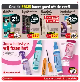 Kruidvat folder Pagina 17: Syoss uitgroeispray en glaze €15,00, Bleach London semi-en permanente haarkleuring €15,40