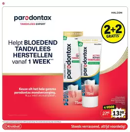 Kruidvat folder Pagina 24: Parodontax active repair tandvlees fresh mint tandpasta €13,98