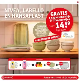 Kruidvat folder Pagina 3: NIVEA, LABELLO EN HANSAPLAST M.u.v. mini's. Geschenksets en multipakken gelden als 1