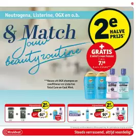 Kruidvat folder Pagina 33: Neutrogena, Listerine, OGX en o.b. & Match Jouw beauty routine €6,23