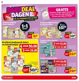 Kruidvat folder Pagina 38: Kruidvat jumbopack luiers en luierbroekjes €50,00, Kruidvat midpack luiers Newborn €6,49