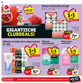 Kruidvat folder Pagina 4: Wilkinson wegwerpmesjes €7,99, Gillette en Satin Care scheerschuim en -gel €5,19