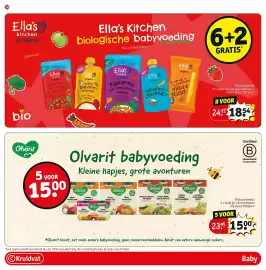Kruidvat folder Pagina 42: Ella's kitchen biologische babyvoeding €18,54, Olvarit babyvoeding €15,00